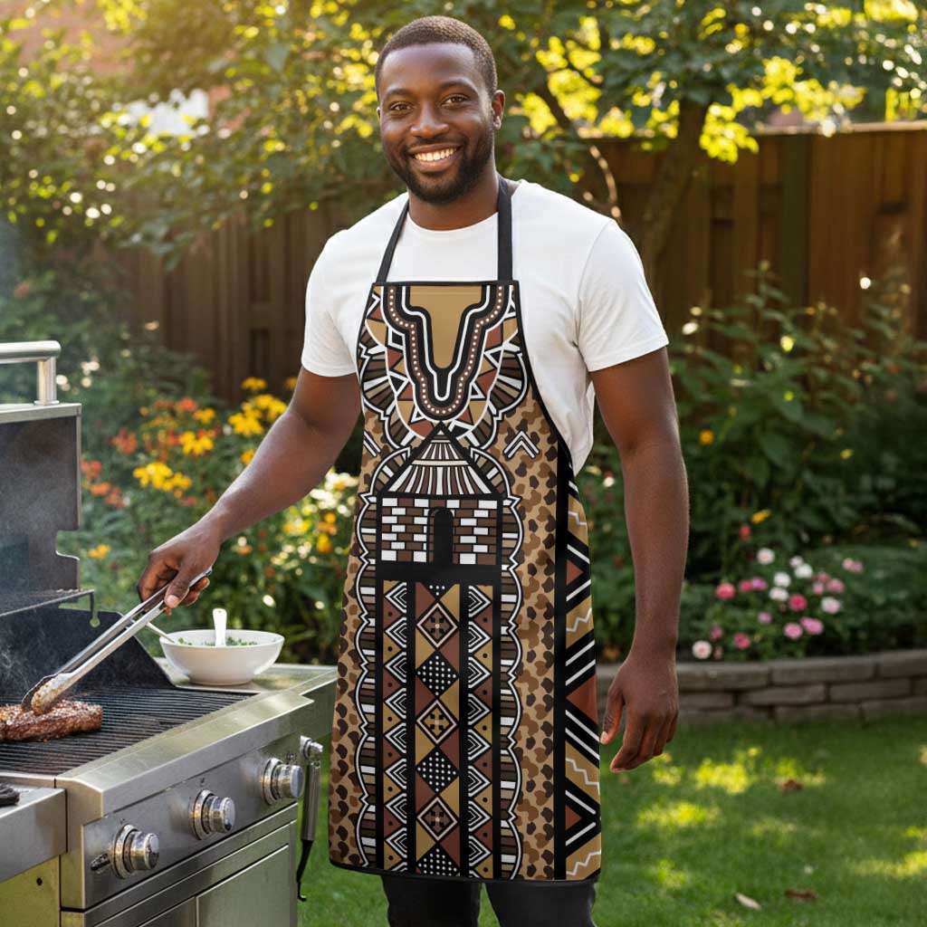 Mali Mud Cloth Leopards Legacy Apron Tribal Village