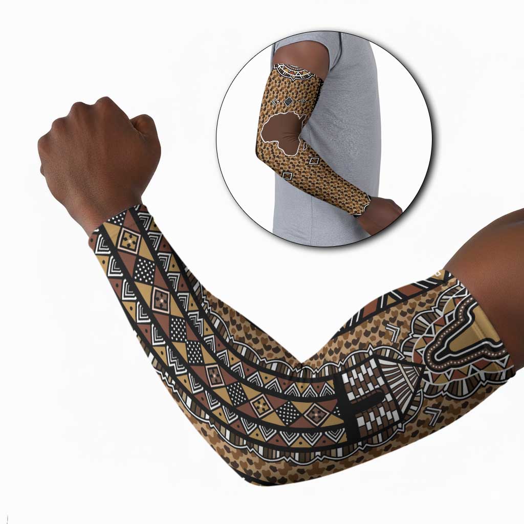Mali Mud Cloth Leopards Legacy Arm Sleeves Tribal Village