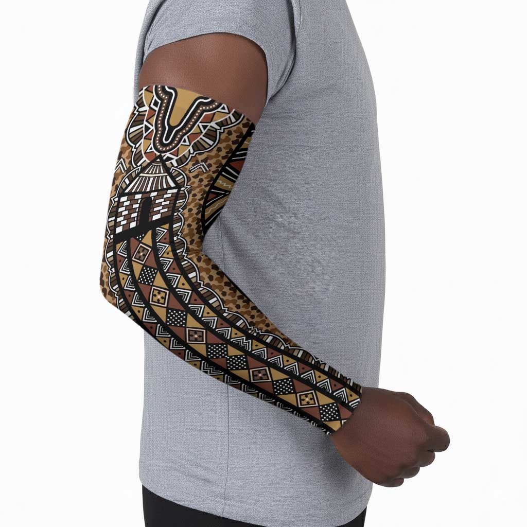 Mali Mud Cloth Leopards Legacy Arm Sleeves Tribal Village