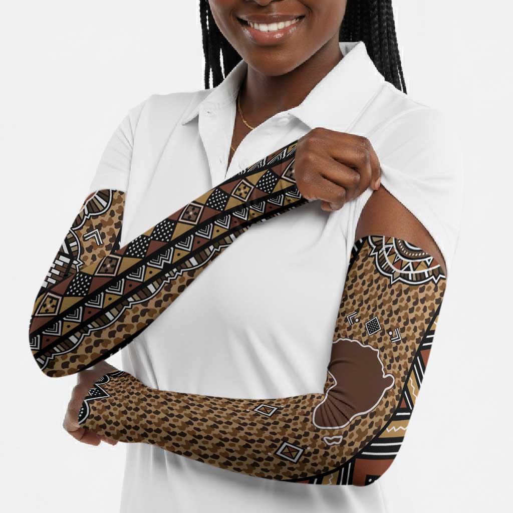 Mali Mud Cloth Leopards Legacy Arm Sleeves Tribal Village