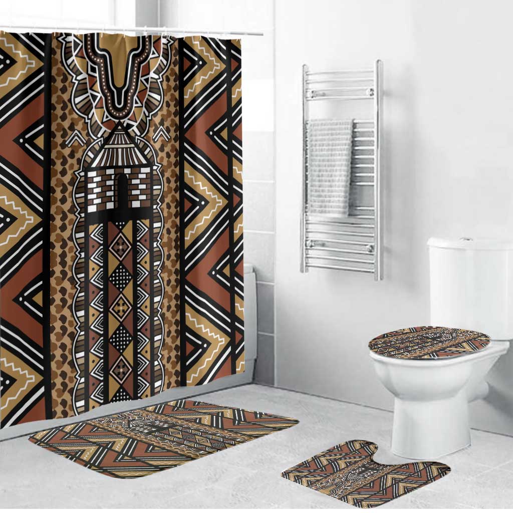 Mali Mud Cloth Leopards Legacy Bathroom Set Tribal Village