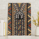 Mali Mud Cloth Leopards Legacy Canvas Wall Art African Tribal Pattern - African Pride