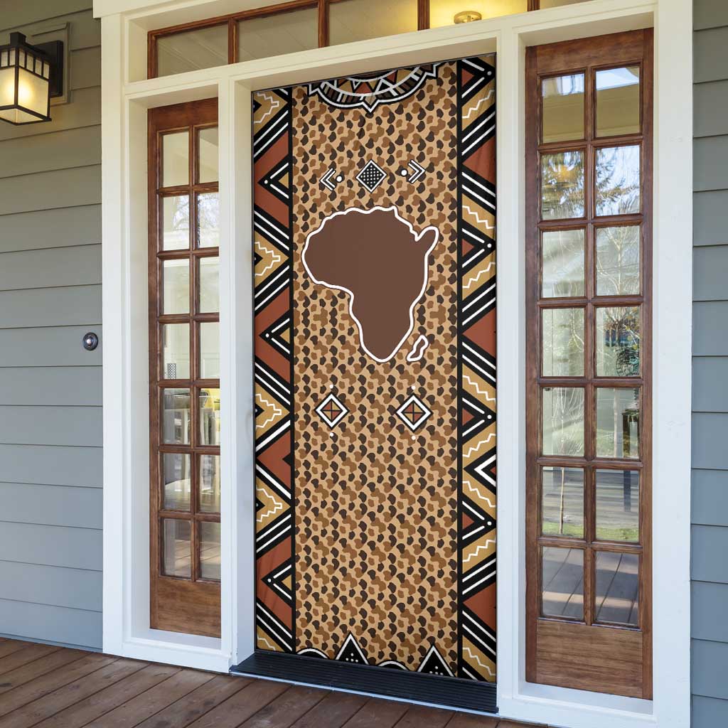 Mali Mud Cloth Leopards Legacy Door Cover Tribal Village