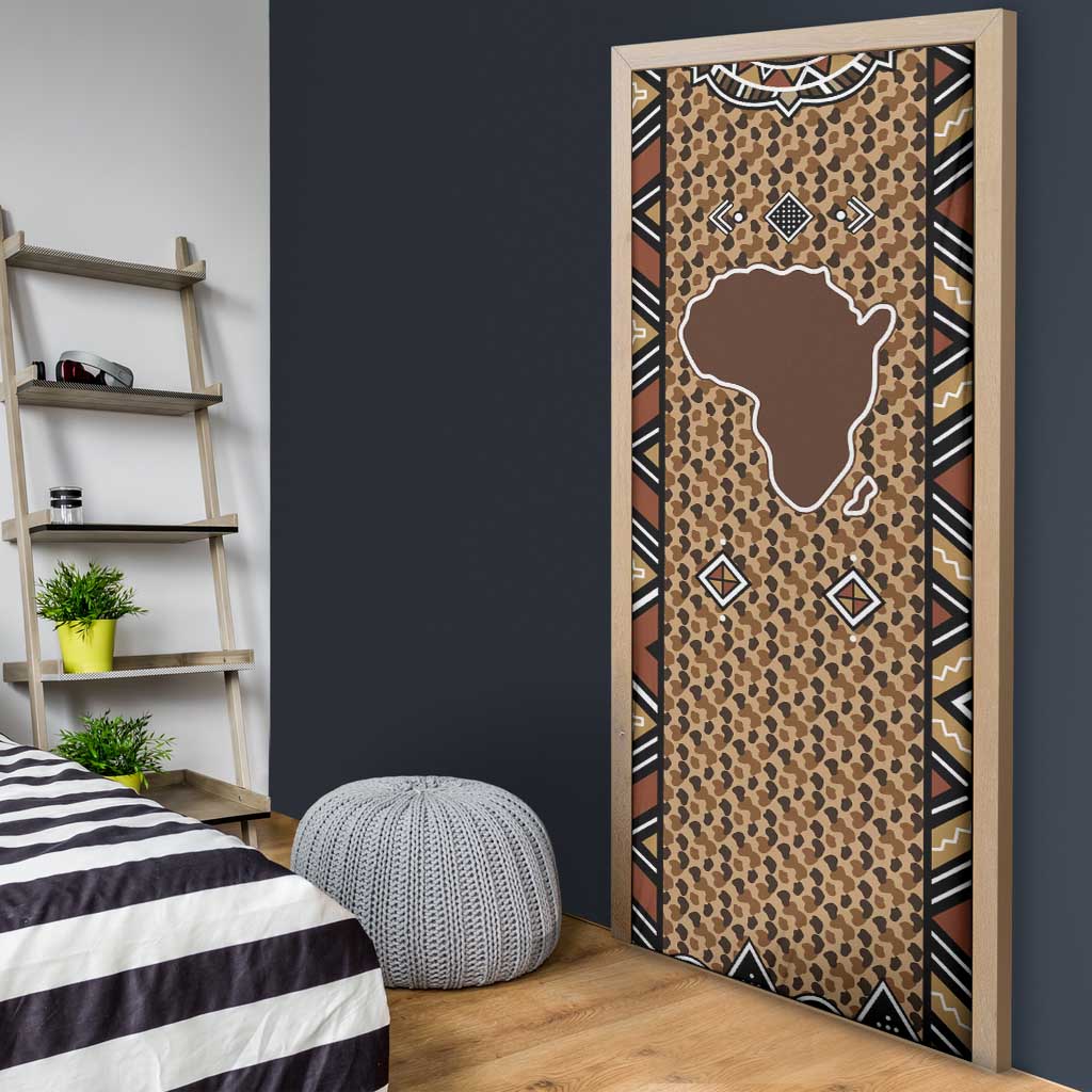 Mali Mud Cloth Leopards Legacy Door Cover Tribal Village
