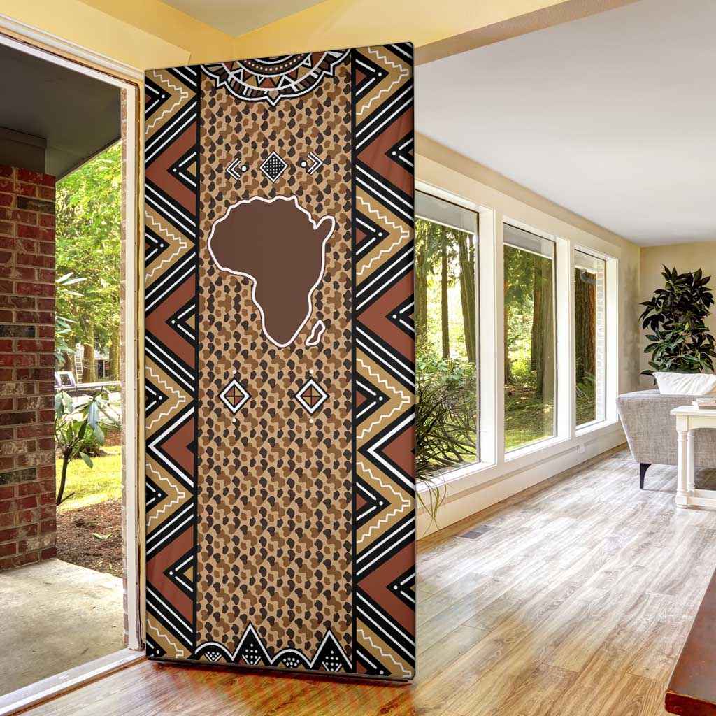 Mali Mud Cloth Leopards Legacy Door Cover Tribal Village