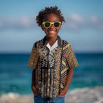 Mali Mud Cloth Leopards Legacy Kid Hawaiian Shirt African Tribal Pattern - African Pride