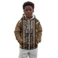 Mali Mud Cloth Leopards Legacy Kid Hoodie African Tribal Pattern - African Pride