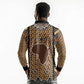 Mali Mud Cloth Leopards Legacy Long Sleeve Polo Shirt African Tribal Pattern - African Pride