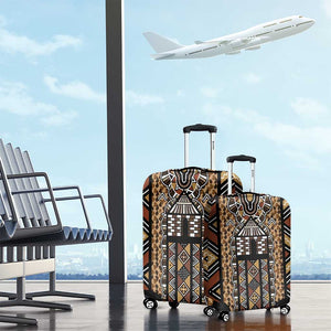Mali Mud Cloth Leopards Legacy Luggage Cover African Tribal Pattern - African Pride