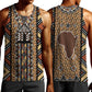 Mali Mud Cloth Leopards Legacy Men Tank Top African Tribal Pattern - African Pride