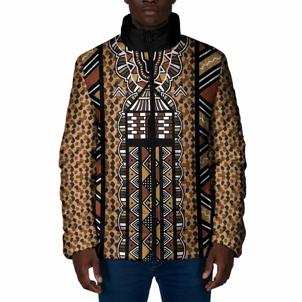 Mali Mud Cloth Leopards Legacy Padded Jacket Tribal Village