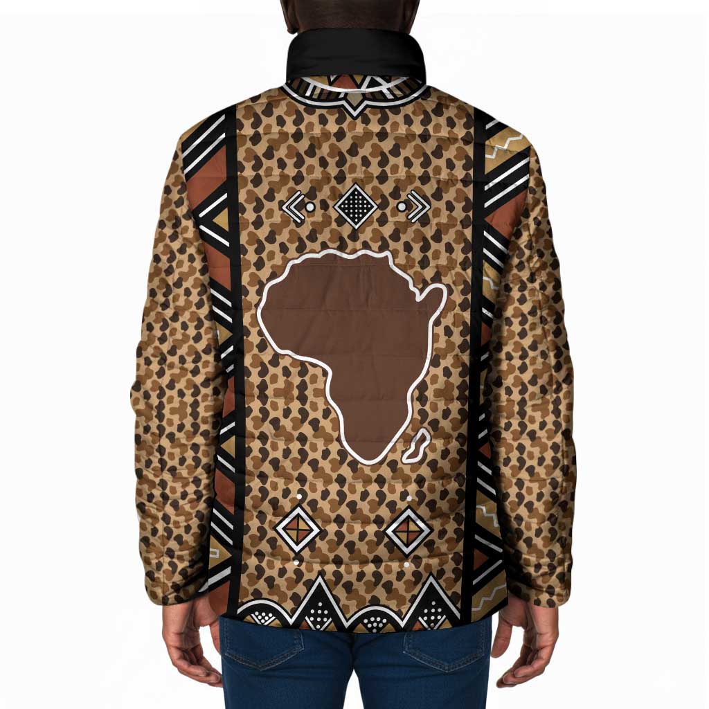 Mali Mud Cloth Leopards Legacy Padded Jacket Tribal Village