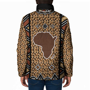 Mali Mud Cloth Leopards Legacy Padded Jacket Tribal Village