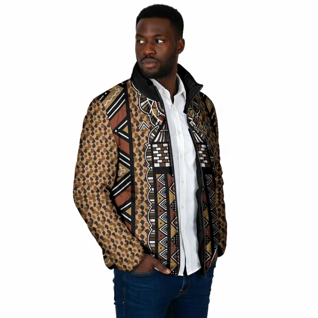 Mali Mud Cloth Leopards Legacy Padded Jacket Tribal Village