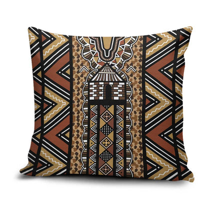 Mali Mud Cloth Leopards Legacy Pillow Cover Tribal Village