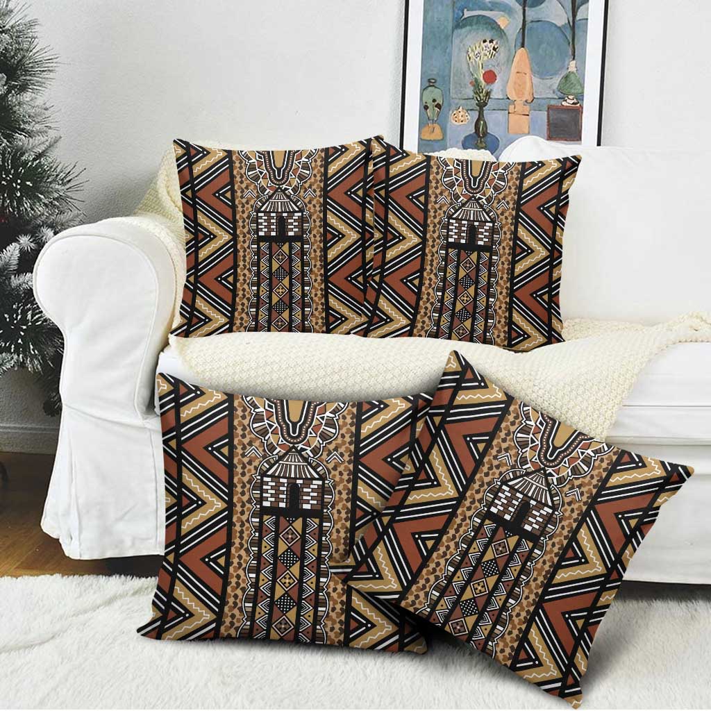 Mali Mud Cloth Leopards Legacy Pillow Cover Tribal Village
