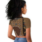 Mali Mud Cloth Leopards Legacy Raglan Cropped T shirt African Tribal Pattern - African Pride