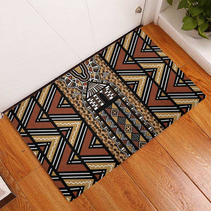 Mali Mud Cloth Leopards Legacy Rubber Doormat African Tribal Pattern - African Pride