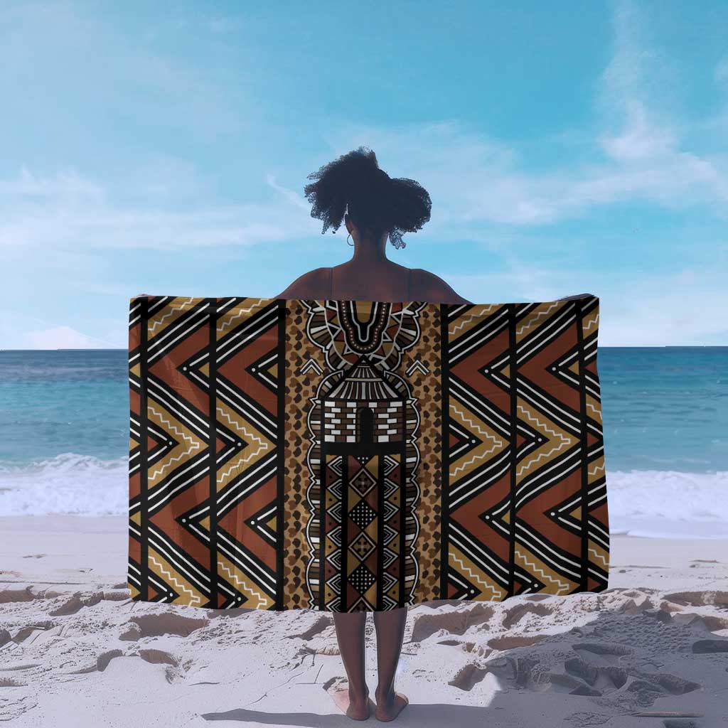 Mali Mud Cloth Leopards Legacy Sarong African Tribal Pattern - African Pride