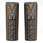 Mali Mud Cloth Leopards Legacy Skinny Tumbler African Tribal Pattern - African Pride