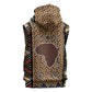 Mali Mud Cloth Leopards Legacy Sleeveless Hoodie African Tribal Pattern - African Pride
