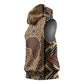 Mali Mud Cloth Leopards Legacy Sleeveless Hoodie African Tribal Pattern - African Pride