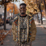 Mali Mud Cloth Leopards Legacy Sweatshirt African Tribal Pattern - African Pride