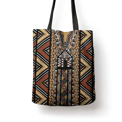 Mali Mud Cloth Leopards Legacy Tote Bag Tribal Village