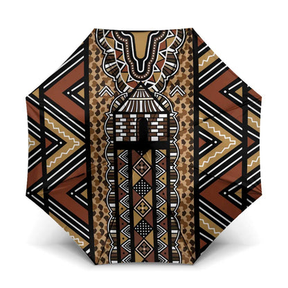 Mali Mud Cloth Leopards Legacy Umbrella Tribal Village