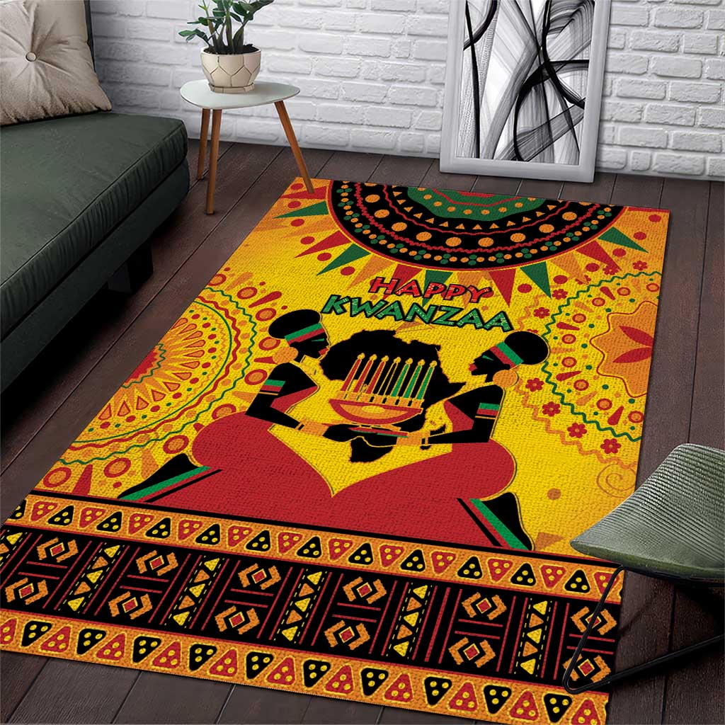 Afro-Americans Kwanzaa Area Rug African Pattern