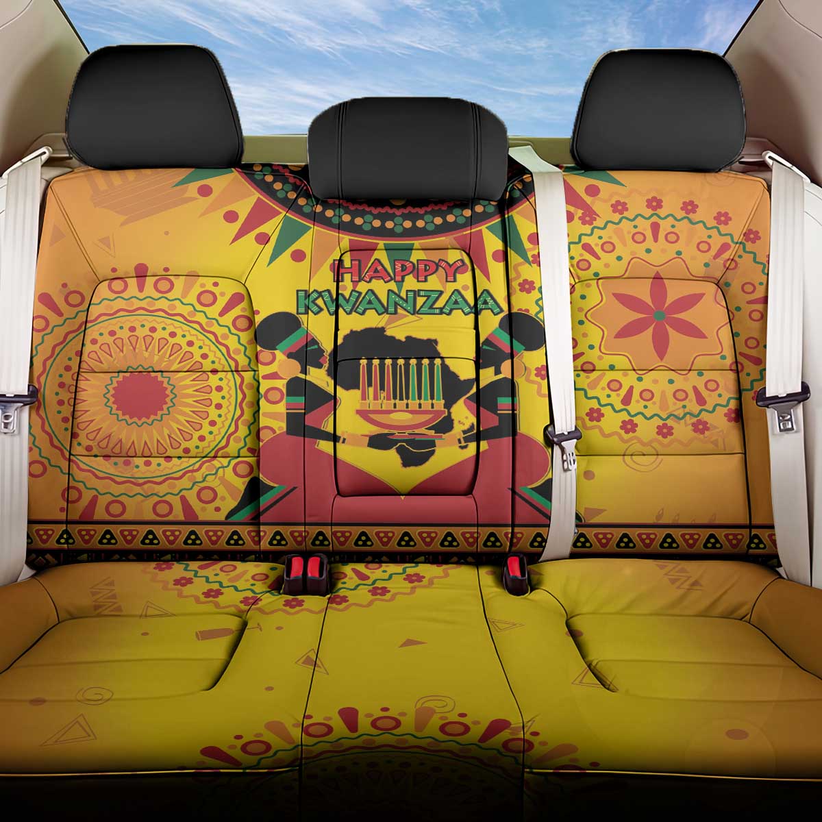 Afro-Americans Kwanzaa Back Car Seat Cover African Pattern