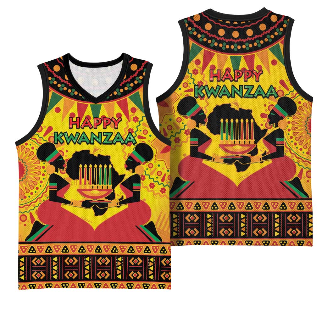 Afro-Americans Kwanzaa Basketball Jersey African Pattern LT15