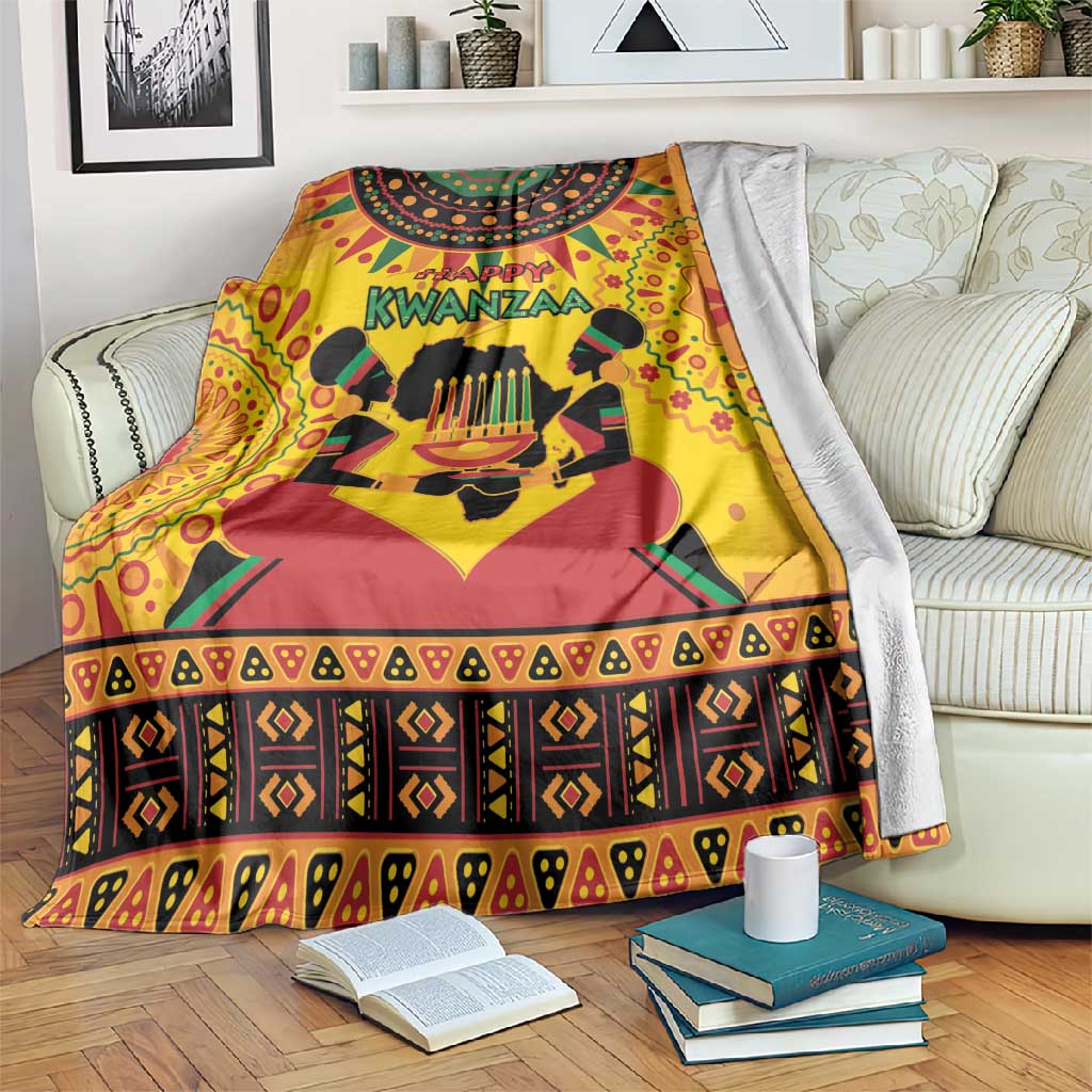 Afro-Americans Kwanzaa Blanket African Pattern