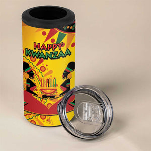 Afro-Americans Kwanzaa 4 in 1 Can Cooler Tumbler African Pattern