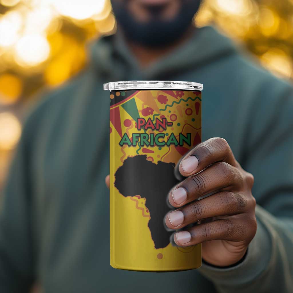 Afro-Americans Kwanzaa 4 in 1 Can Cooler Tumbler African Pattern