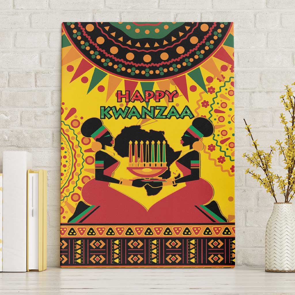 Afro-Americans Kwanzaa Canvas Wall Art African Pattern