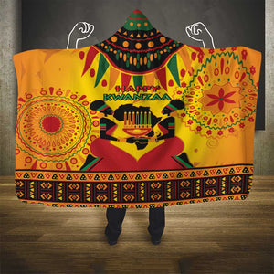 Afro-Americans Kwanzaa Hooded Blanket African Pattern