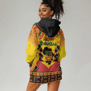 Afro-Americans Kwanzaa Hoodie Dress African Pattern