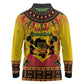 Afro-Americans Kwanzaa Long Sleeve Polo Shirt African Pattern