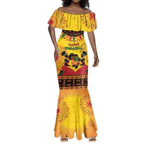 Afro-Americans Kwanzaa Mermaid Dress African Pattern