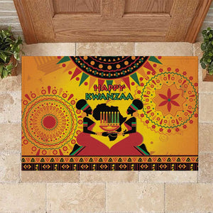 Afro-Americans Kwanzaa Rubber Doormat African Pattern