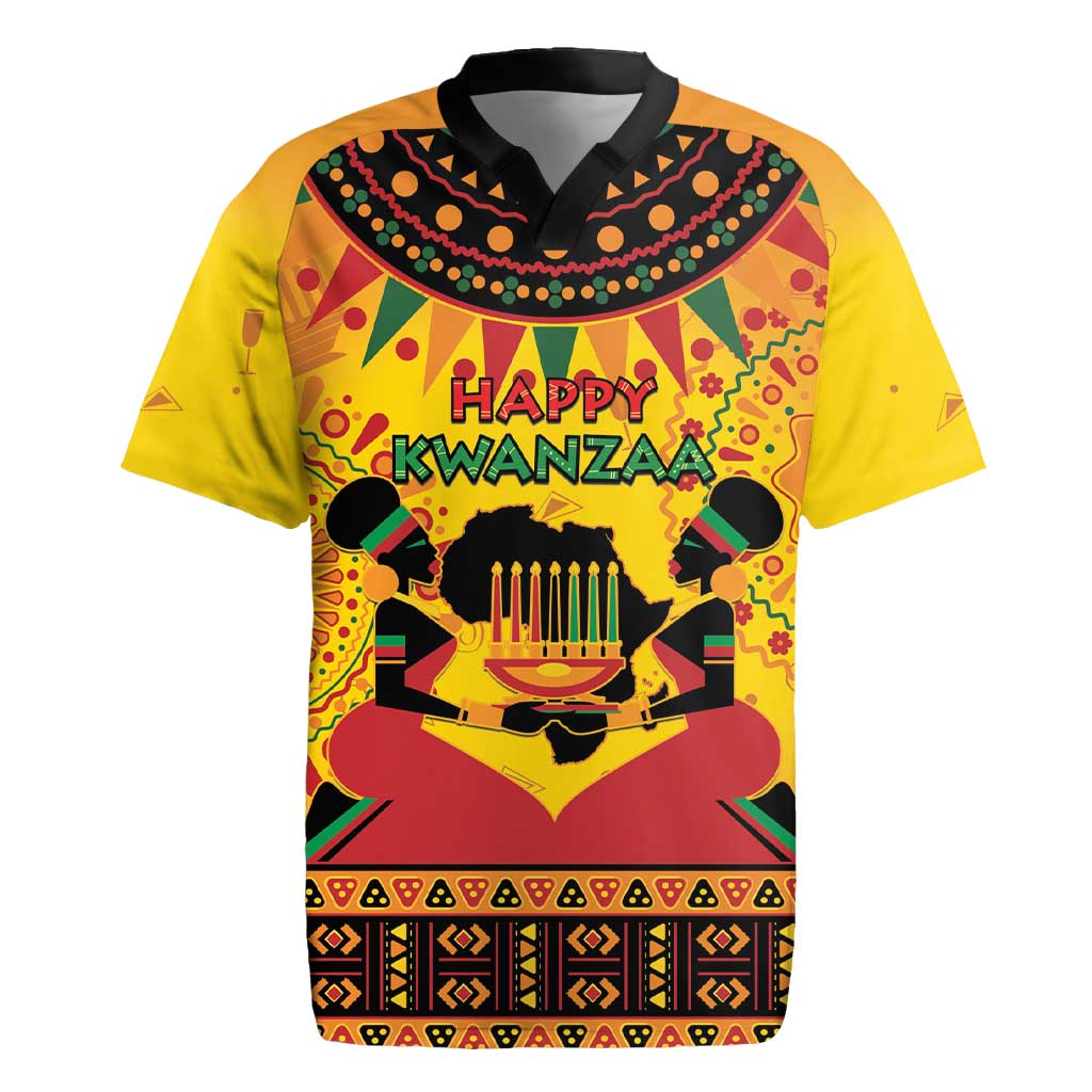 Afro-Americans Kwanzaa Rugby Jersey African Pattern