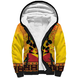 Afro-Americans Kwanzaa Sherpa Hoodie African Pattern