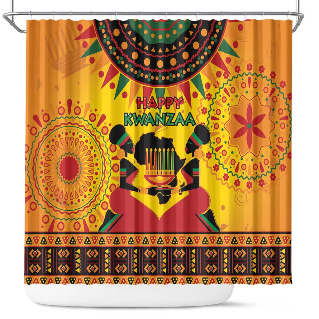 Afro-Americans Kwanzaa Shower Curtain African Pattern