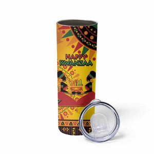 Afro-Americans Kwanzaa Skinny Tumbler African Pattern