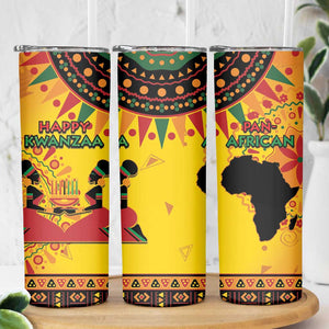 Afro-Americans Kwanzaa Skinny Tumbler African Pattern