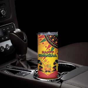 Afro-Americans Kwanzaa Skinny Tumbler African Pattern