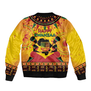 Afro-Americans Kwanzaa Sleeve Zip Bomber Jacket African Pattern