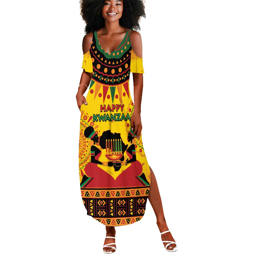 Afro-Americans Kwanzaa Summer Maxi Dress African Pattern