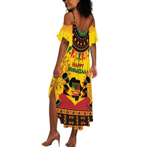 Afro-Americans Kwanzaa Summer Maxi Dress African Pattern